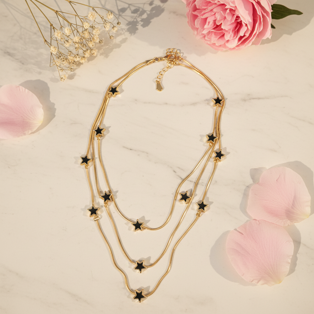 Gold Layered Star Necklace