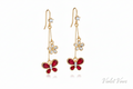 Red Butterfly Drop Earrings