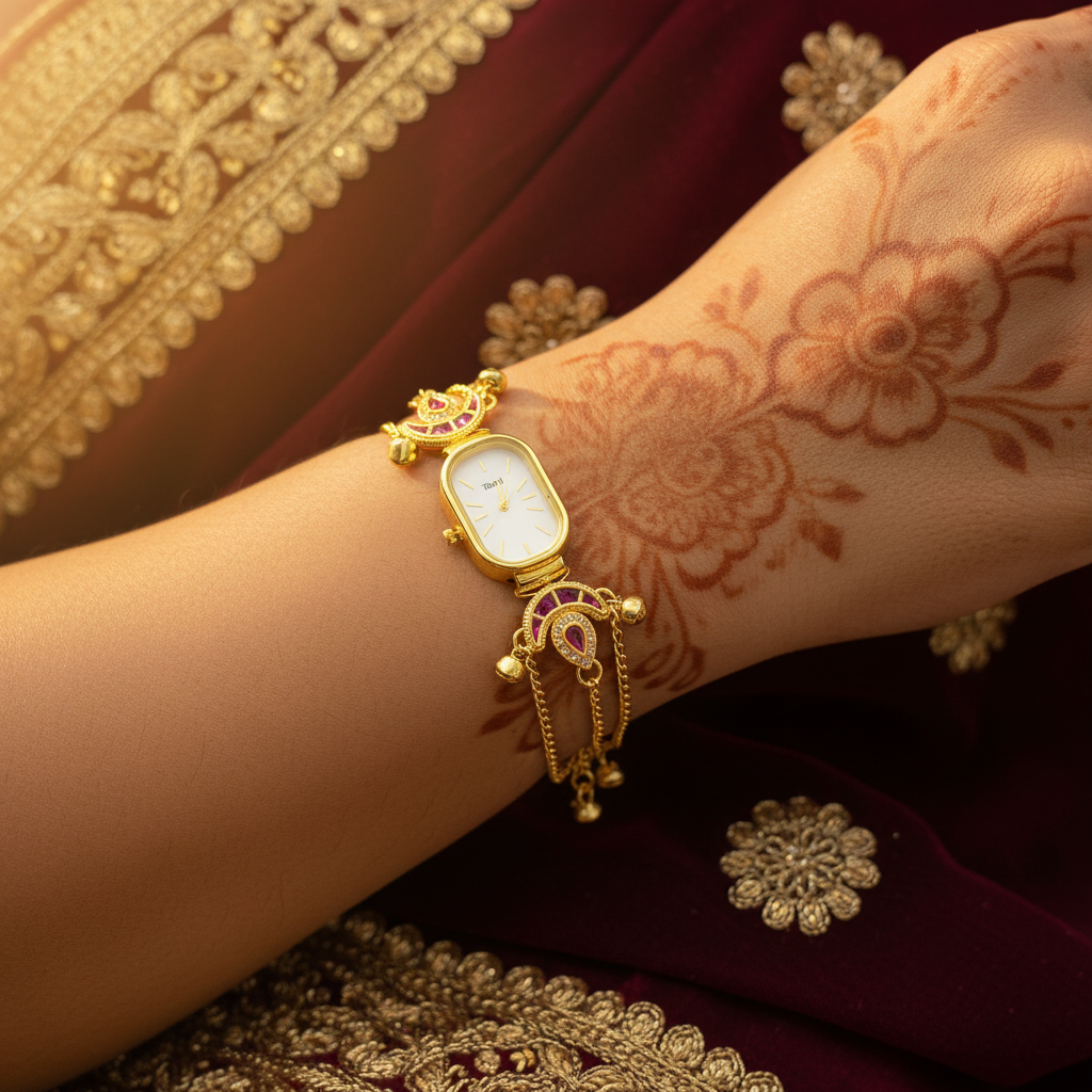 Peacock Charm Bracelet Watch - Lifestyle Wrist Shot