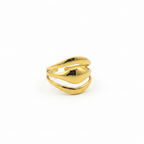 Gold Multi-Layer Stacked Ring
