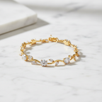 Crystal Diamond Tulip Gemstone Bracelet
