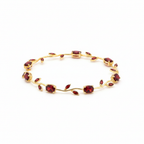 Red Garnet Tulip Gemstone Bracelet