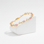 Pink Tulip Gemstone Bracelet