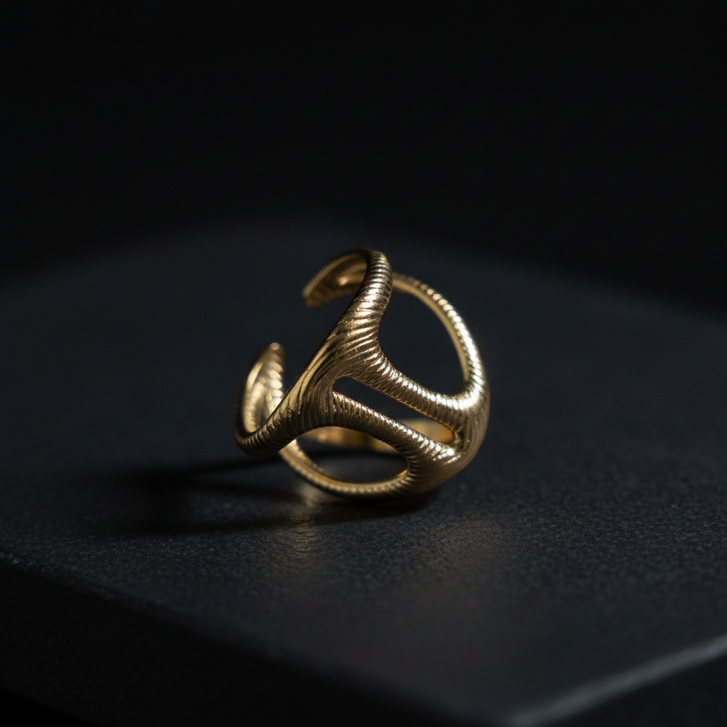 Gold Snake Coil Ring