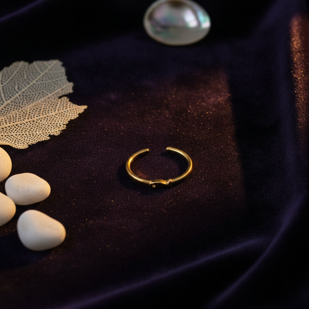 Gold Tiny Fish Open Cuff Ring | Anti-Tarnish