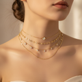4 Choker Necklace Combo Set - Styled on Neck