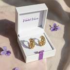 Gold Rope Hoop Earrings