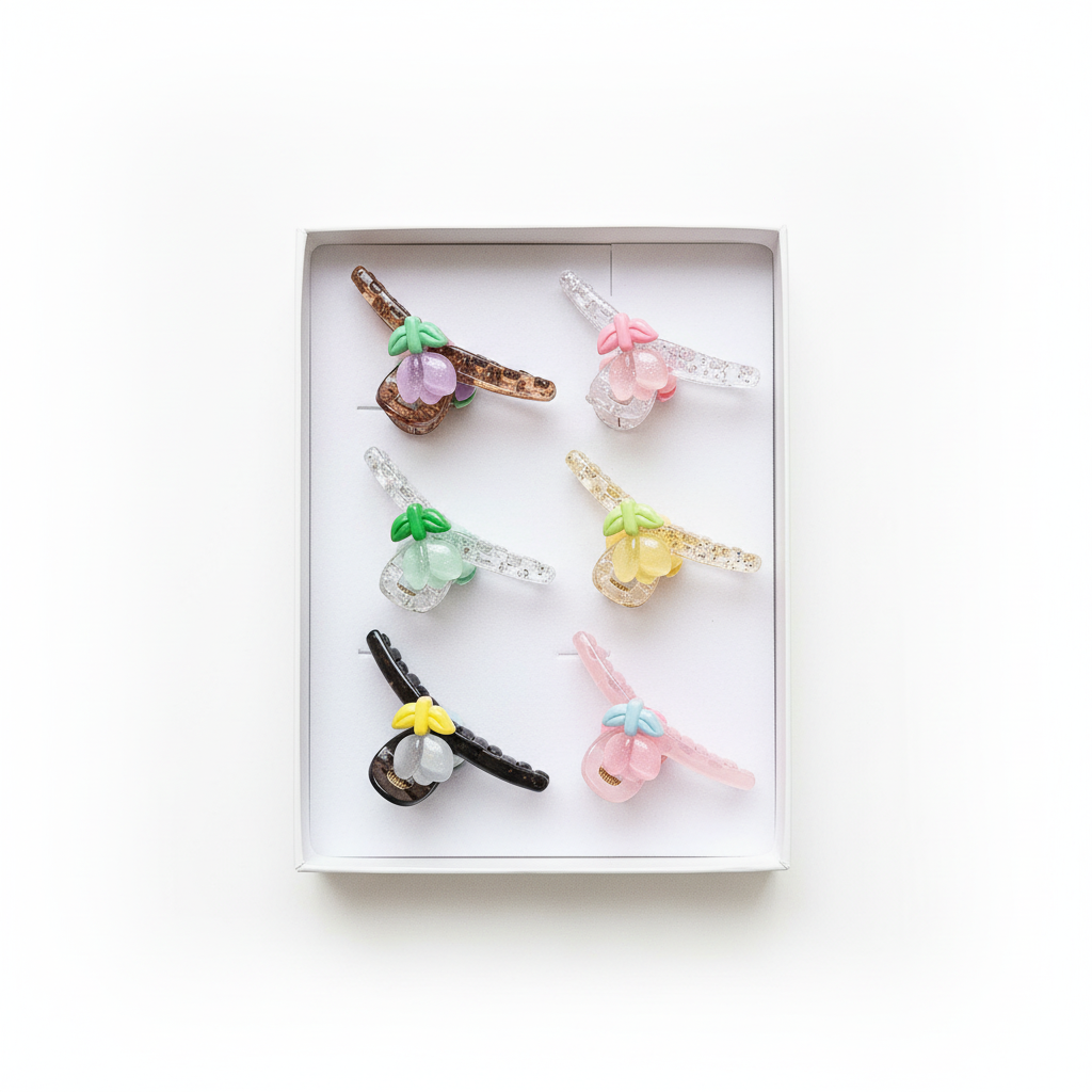 Mini Flower Snap Hair Clip – Random Colour