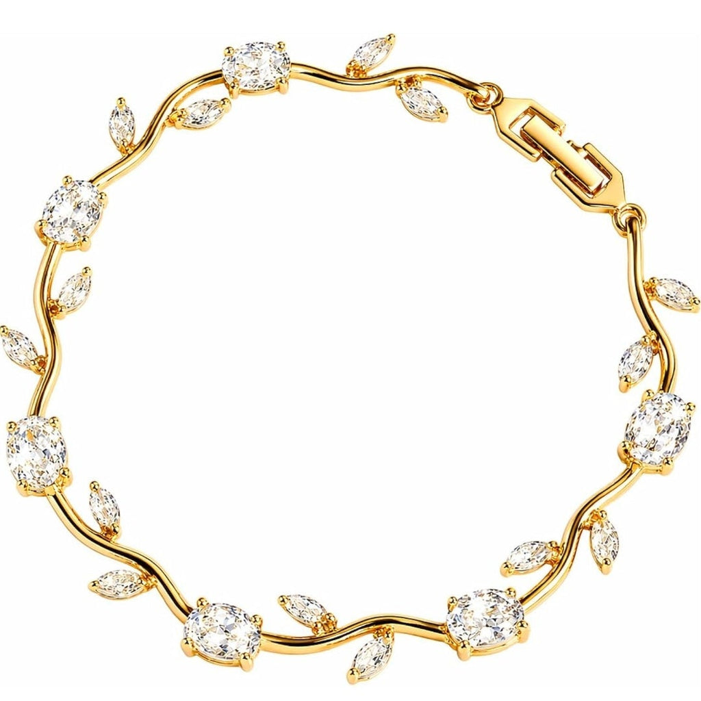 Crystal Diamond Tulip Gemstone Bracelet