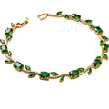Emerald Green Tulip Gemstone Bracelet