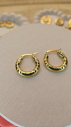 Gold Mini Hammered Hoop Earrings