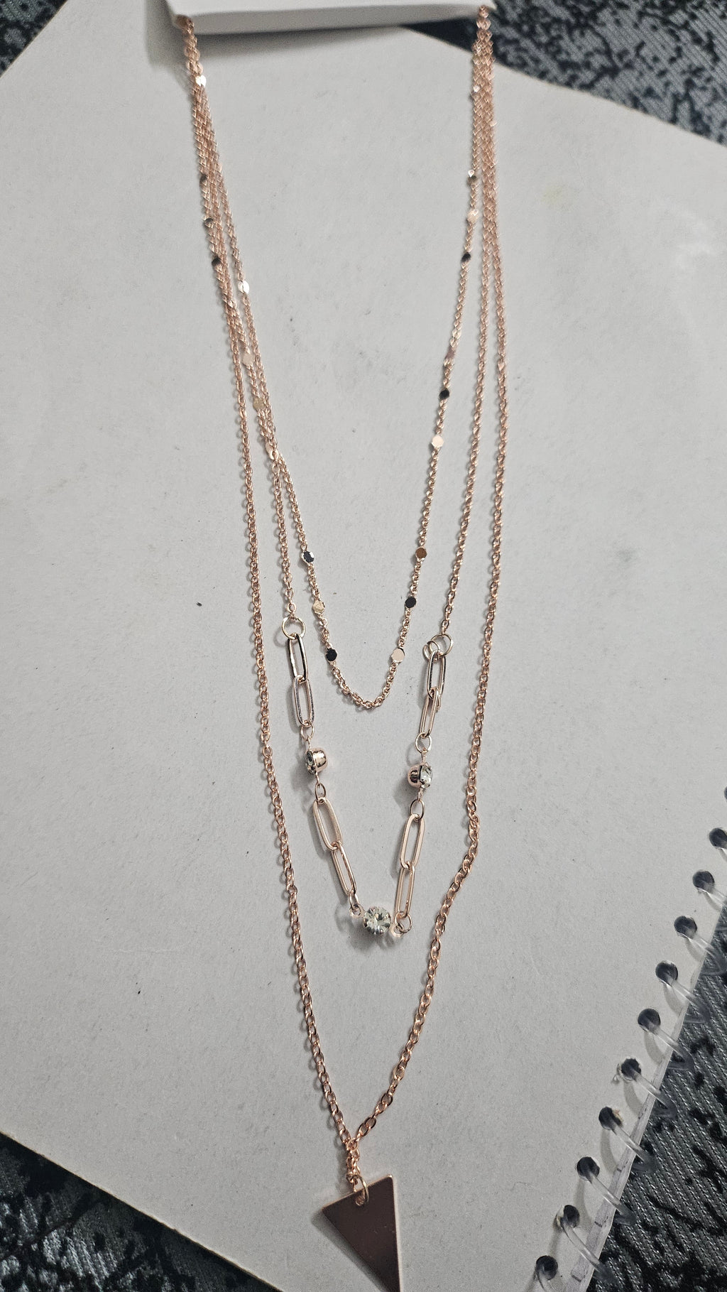 Gold Layered Triangle Pendant Necklace