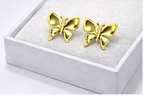 Golden Butterfly Stud Earrings