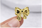 Golden Bow Stud Earrings