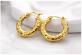 Gold Mini Hammered Hoop Earrings