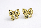 Golden Bow Stud Earrings