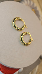 Gold Mini Hammered Hoop Earrings