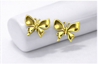 Golden Butterfly Stud Earrings