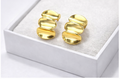 Modern Gold Abstract Stud Earrings