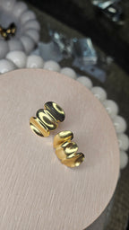Modern Gold Abstract Stud Earrings