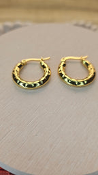 Gold Mini Hammered Hoop Earrings