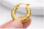 Gold Mini Hammered Hoop Earrings