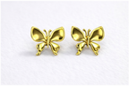 Golden Butterfly Stud Earrings