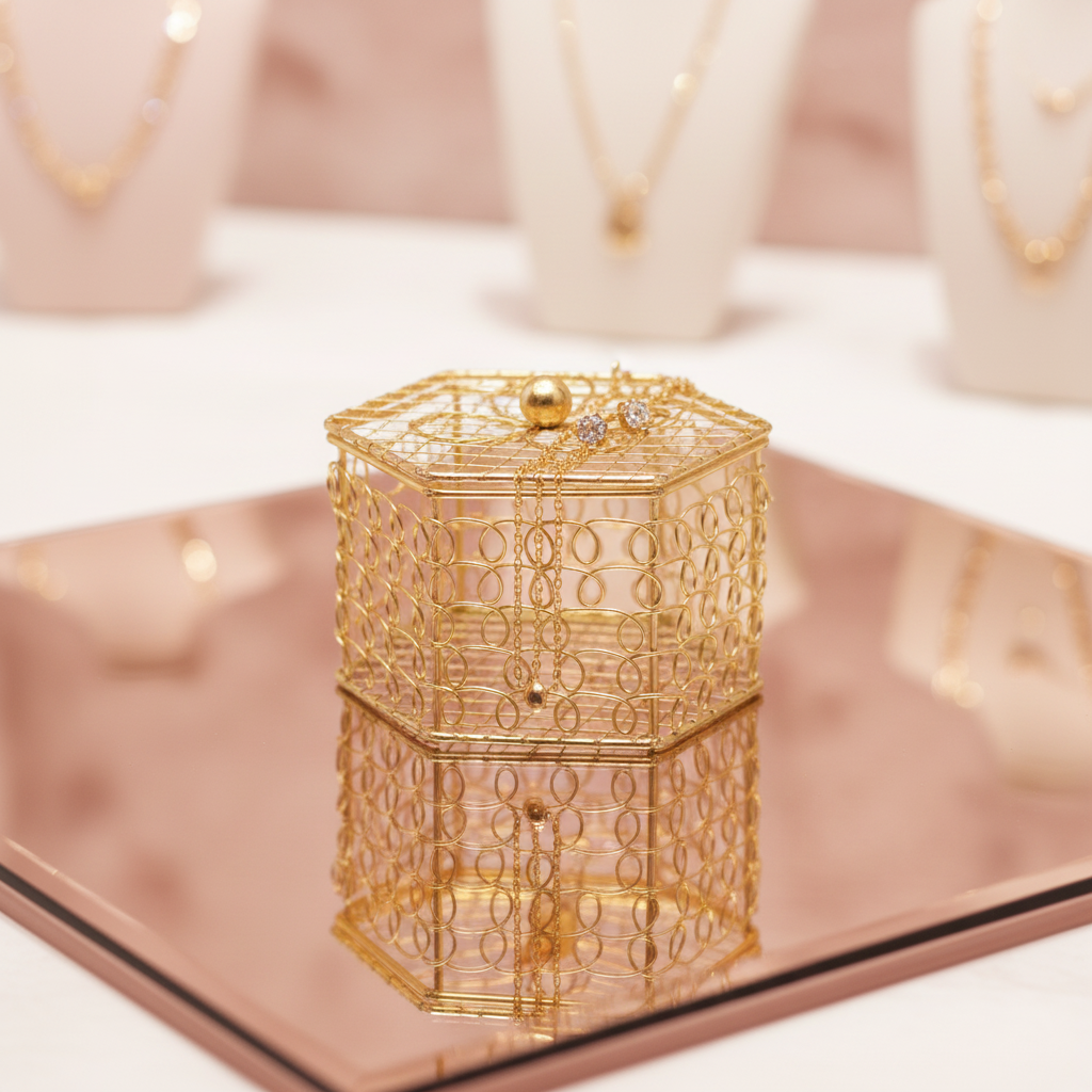 Rose gold mirror glamour