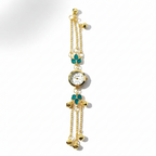 Teal Flower Bracelet Watch