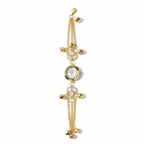 White opal bracelet watch flat lay